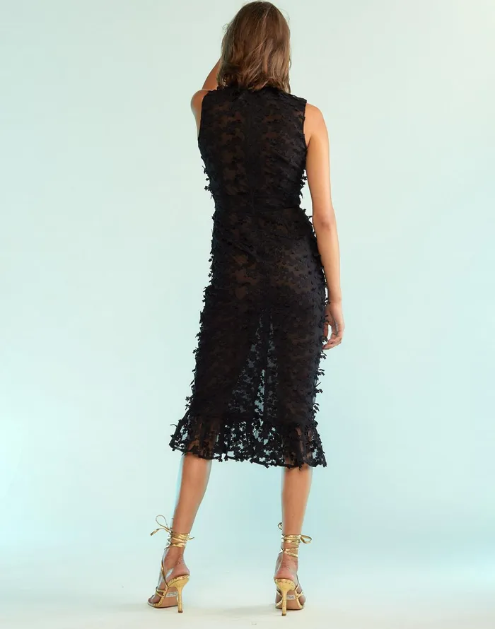 3d Embroidered Tulle Dress 8211 Black Women Cynthia Rowley Dresses