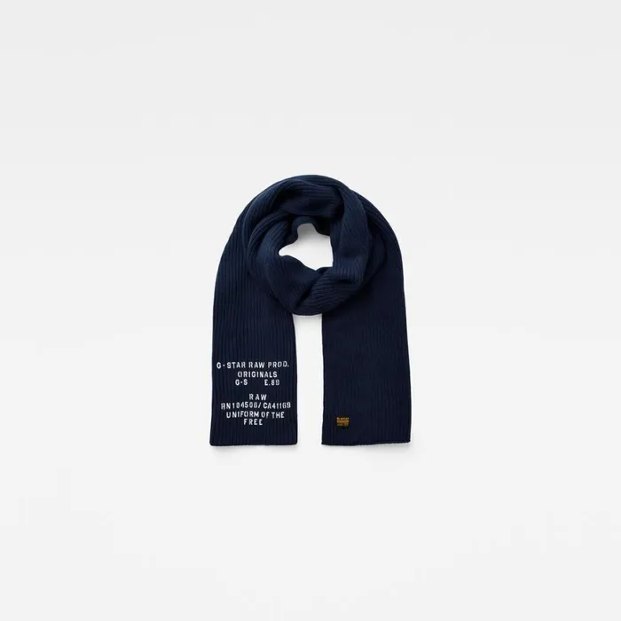 Accessories Men GStar RAW Effo Scarf Text Sartho Blue