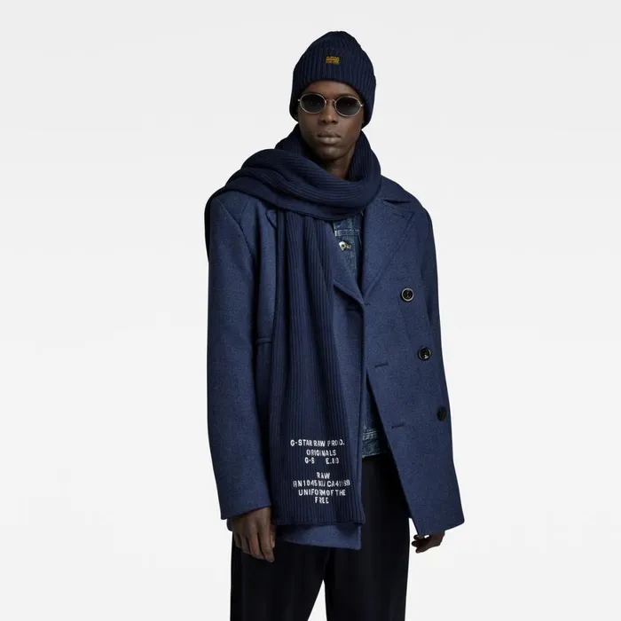 Accessories Men GStar RAW Effo Scarf Text Sartho Blue