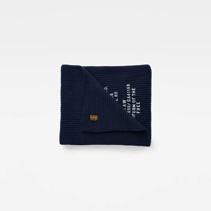 Accessories Men GStar RAW Effo Scarf Text Sartho Blue