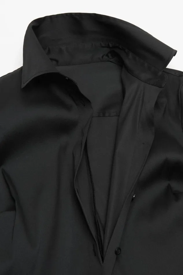 Acne Studios Asymmetric Buttonup Shirt Black Woman Shirts and Blouses