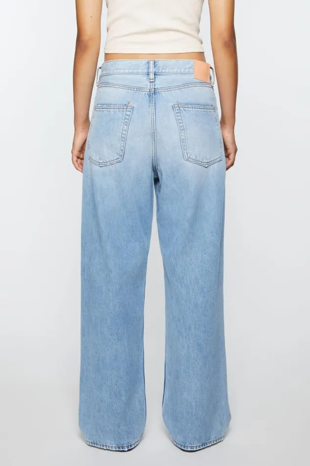 Acne Studios Baggy Fit Jeans 8211 1981F Light Blue Woman Jeans