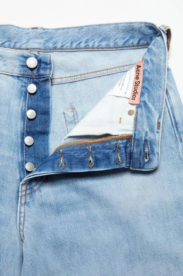 Acne Studios Baggy Fit Jeans 8211 1981F Light Blue Woman Jeans