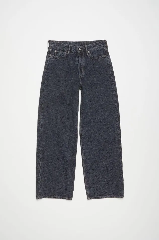 Acne Studios Baggy Fit Jeans 8211 1981M Monogram Blueblack Man Jeans