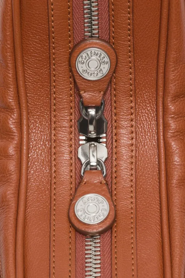 Acne Studios Camero Shoulder Bag Cognac Brown Woman Bags
