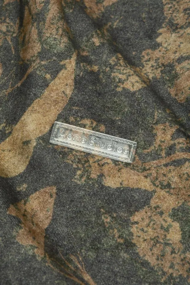 Acne Studios Crew Neck Sweater Mud Brown Camo Man Tshirts