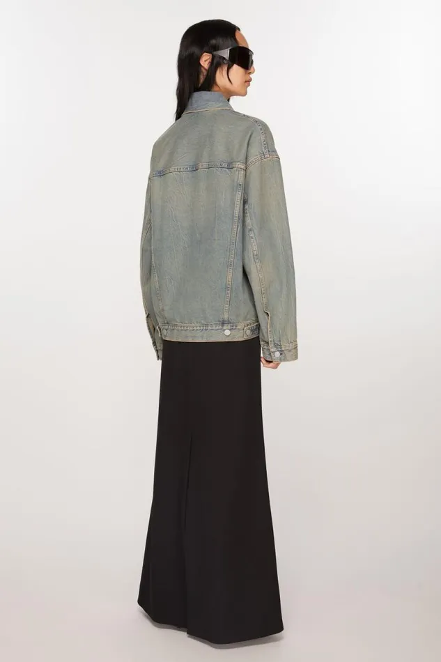Acne Studios Denim Jacket 8211 Oversized Fit Bluebeige Woman Outerwear
