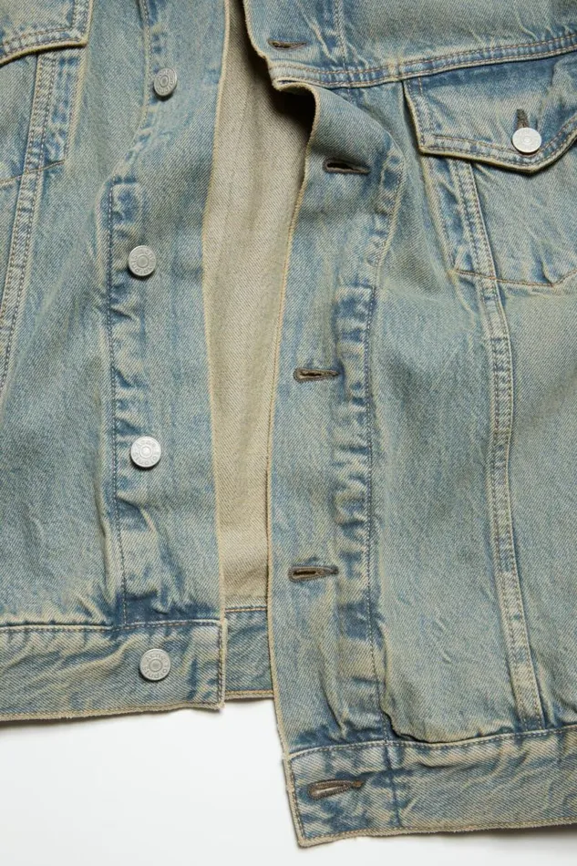 Acne Studios Denim Jacket 8211 Oversized Fit Bluebeige Woman Outerwear