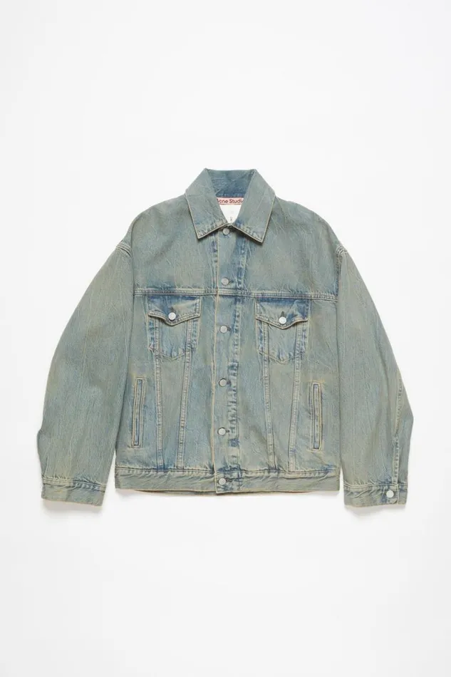 Acne Studios Denim Jacket 8211 Oversized Fit Bluebeige Woman Outerwear