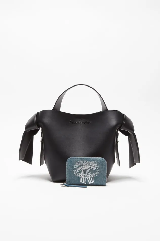 Acne Studios Denim Zip Wallet Dusty Blue Man Small Leather Goods