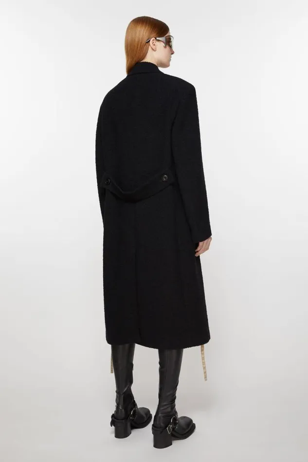Acne Studios Doublebreasted Wool Coat Black Woman Outerwear