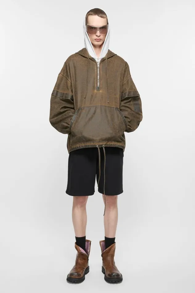 Acne Studios Fleece Shorts Black Man Shorts