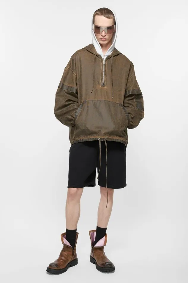 Acne Studios Fleece Shorts Black Man Shorts