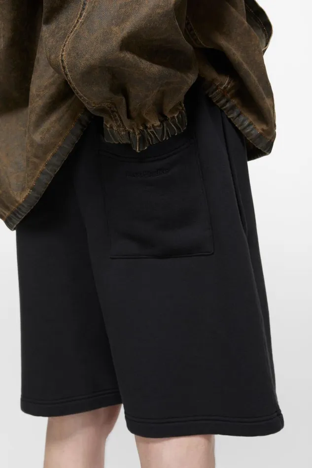 Acne Studios Fleece Shorts Black Man Shorts