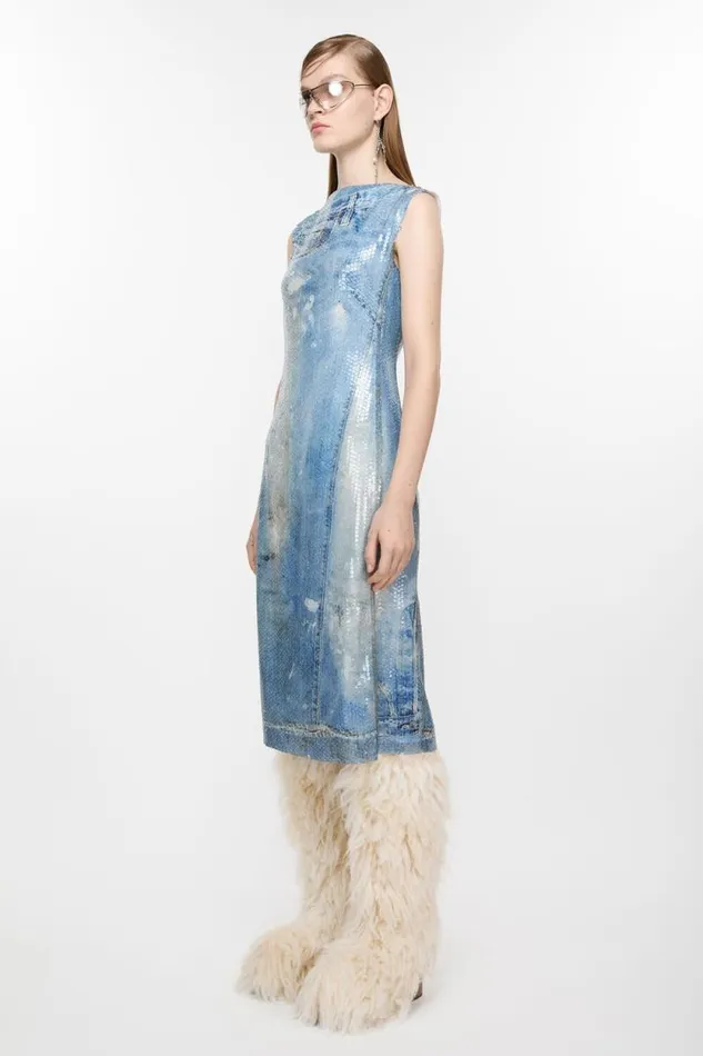 Acne Studios Furry Clog Boots Off White Woman Shoes