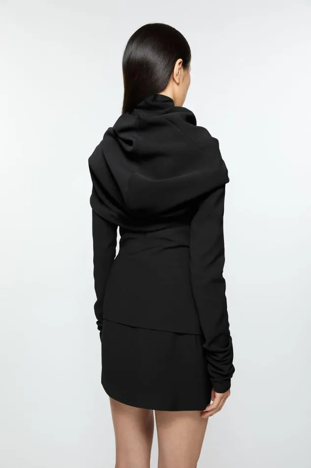 Acne Studios High Neckline Blouse Black Woman Shirts and Blouses