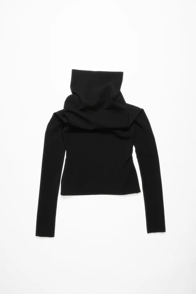 Acne Studios High Neckline Blouse Black Woman Shirts and Blouses