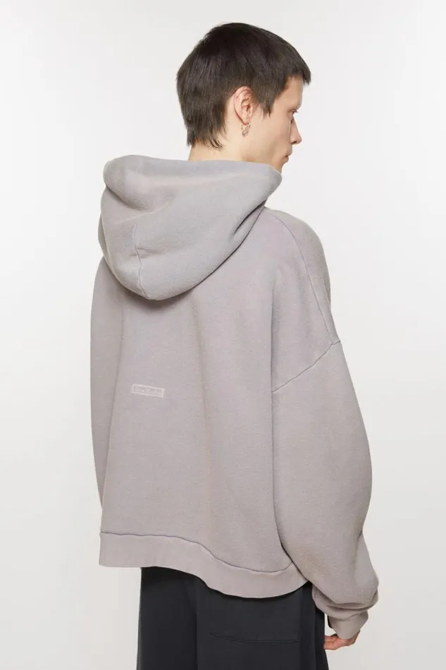 Acne Studios Hooded Sweater Logo Patch Dusty Purple Man Sweatshirts