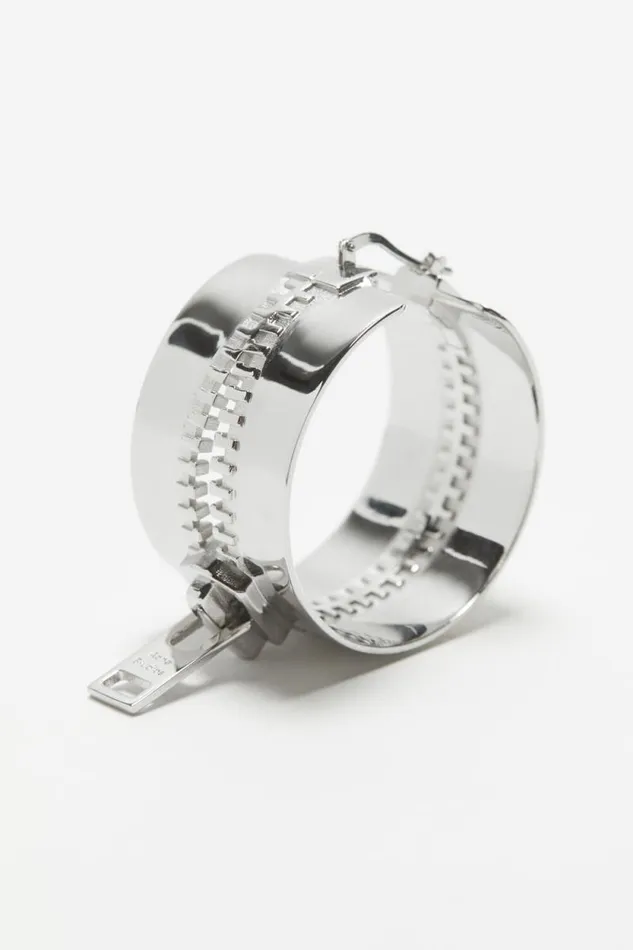 Acne Studios Hoop Earrings Silver Woman Jewellery