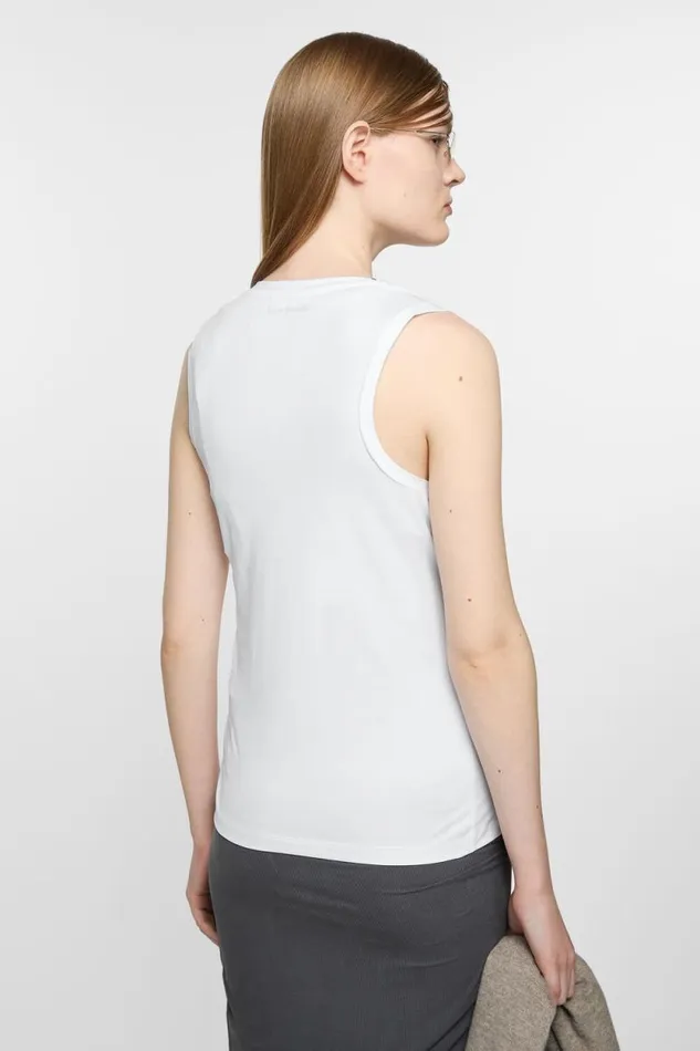 Acne Studios Jersey Tank Top Optic White Woman Tshirts