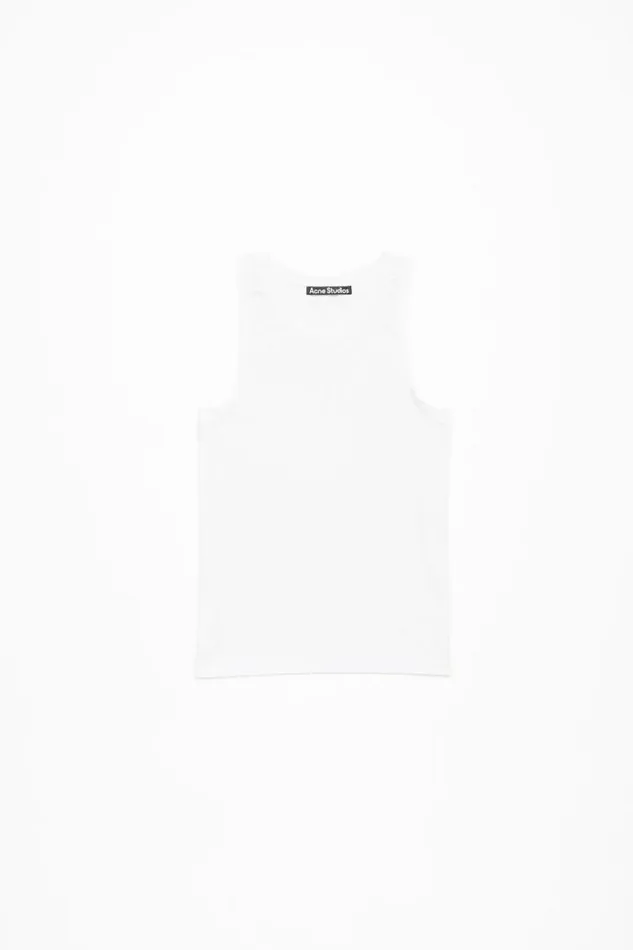 Acne Studios Jersey Tank Top Optic White Woman Tshirts