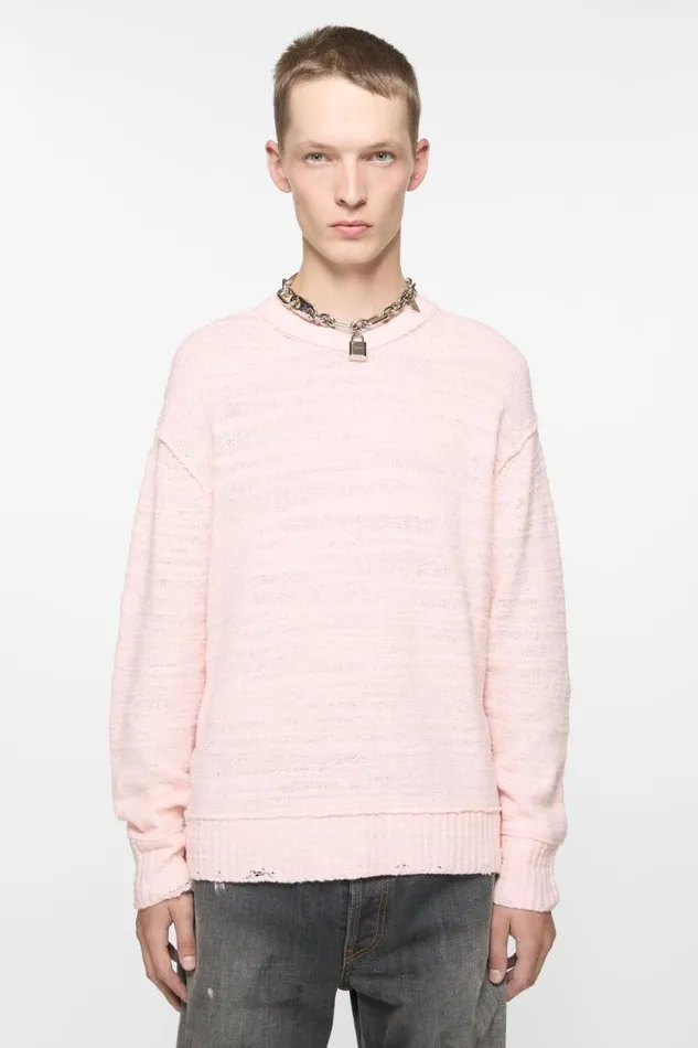 Acne Studios Knit Sweater Baby Pink Man Knitwear