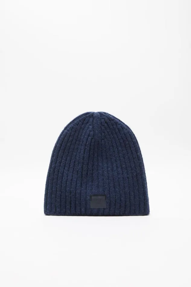 Acne Studios Knitted Beanie Navy Melange Man Hats