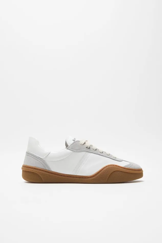 Acne Studios Laceup Sneakers Whitebrown Woman Shoes