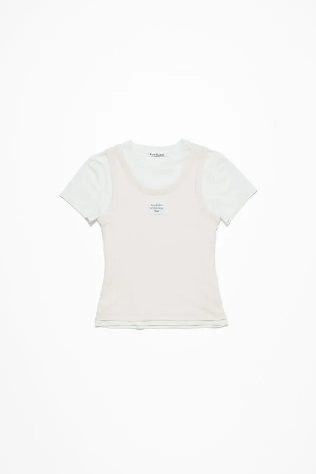 Acne Studios Layered Tshirt Off White Woman Tshirts