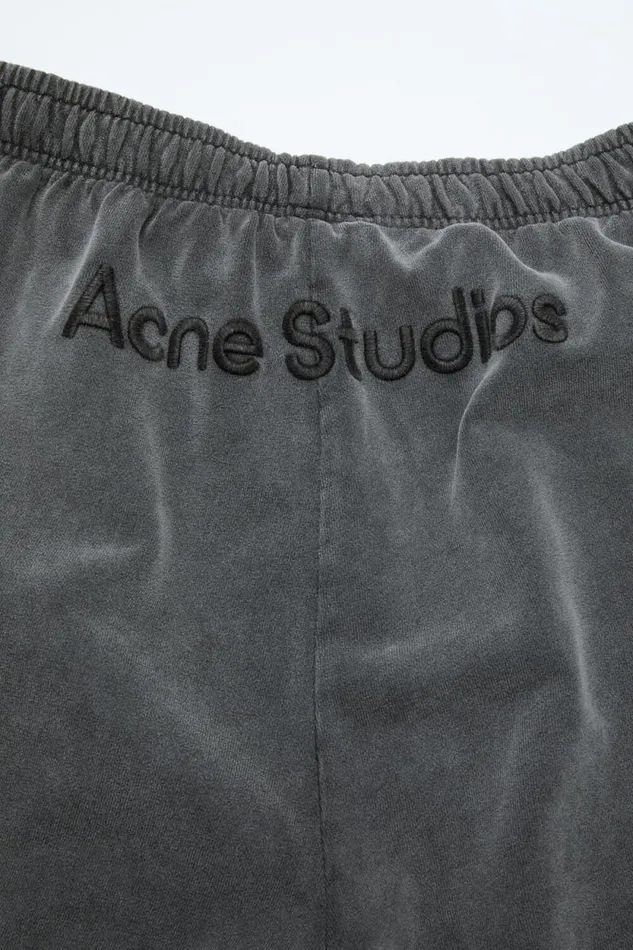 Acne Studios Layered Trousers Anthraciteblack Woman Trousers