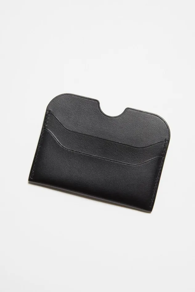 Acne Studios Leather Card Holder Black Man Small Leather Goods
