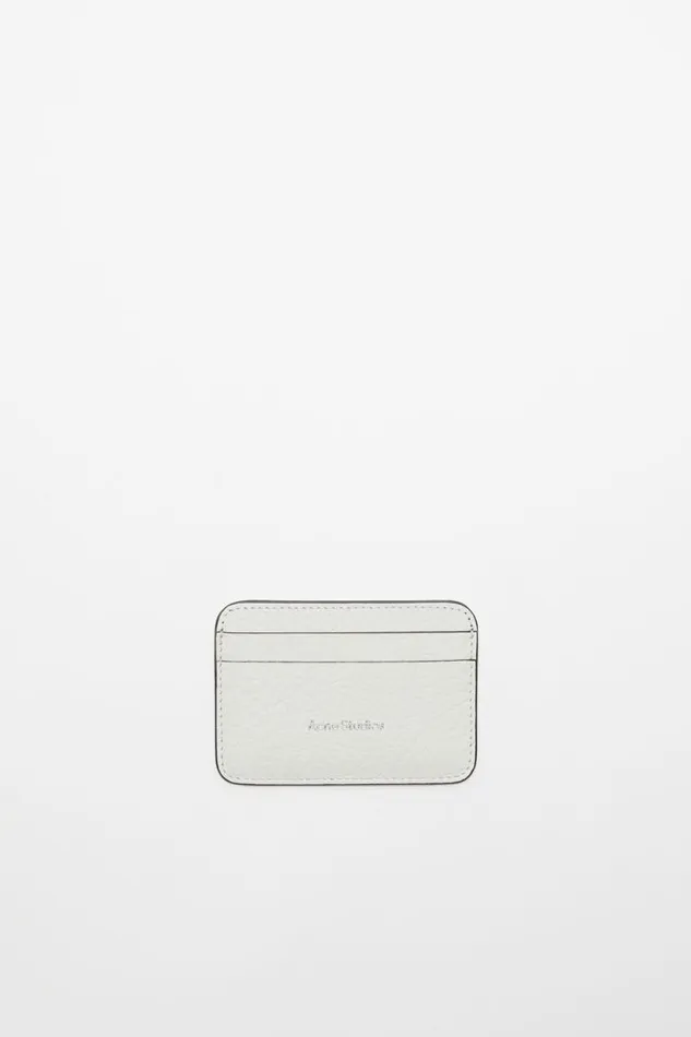 Acne Studios Leather Card Holder White Woman Small Leather Goods