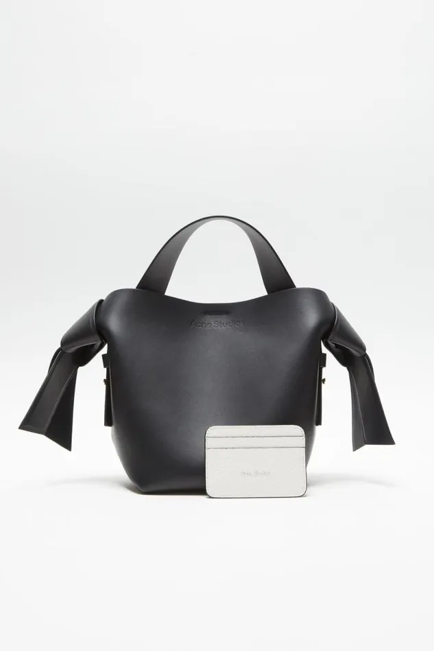 Acne Studios Leather Card Holder White Woman Small Leather Goods
