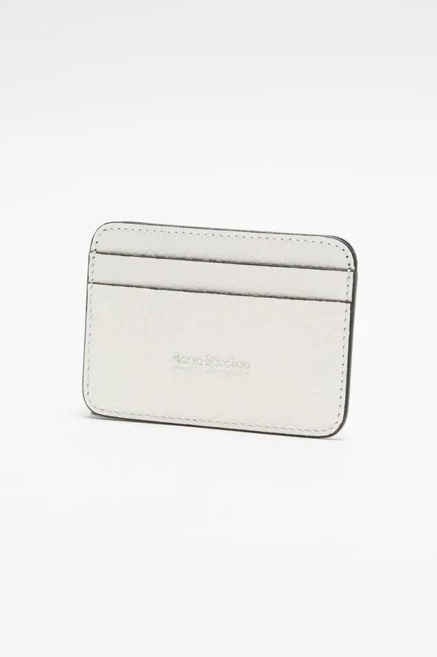 Acne Studios Leather Card Holder White Woman Small Leather Goods