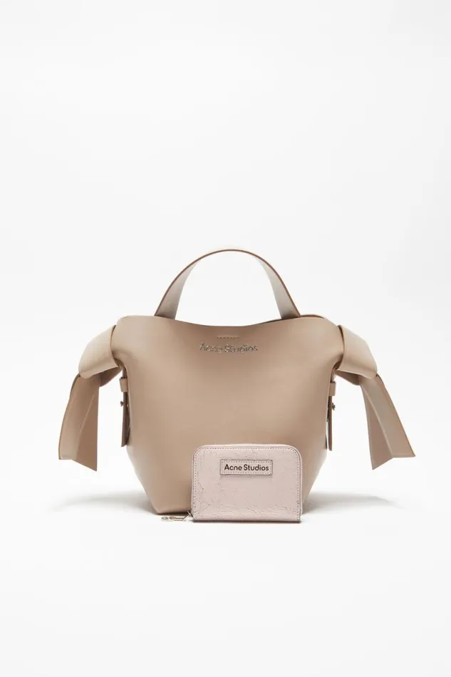 Acne Studios Leather Zip Wallet Pastel Pink Woman Small Leather Goods
