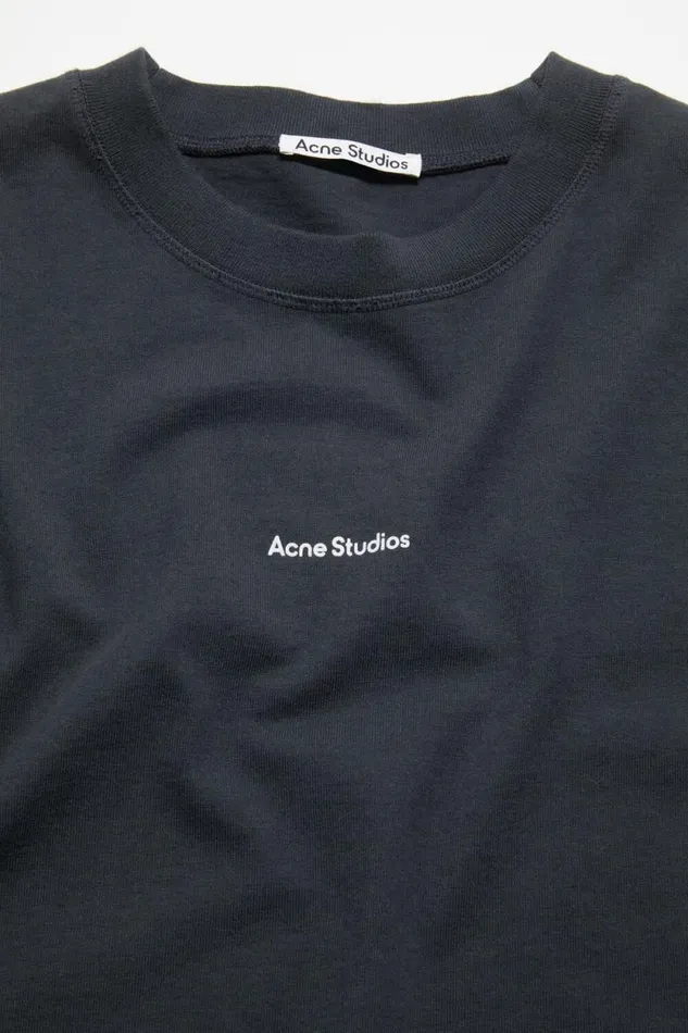 Acne Studios Logo Tshirt Black Woman Tshirts