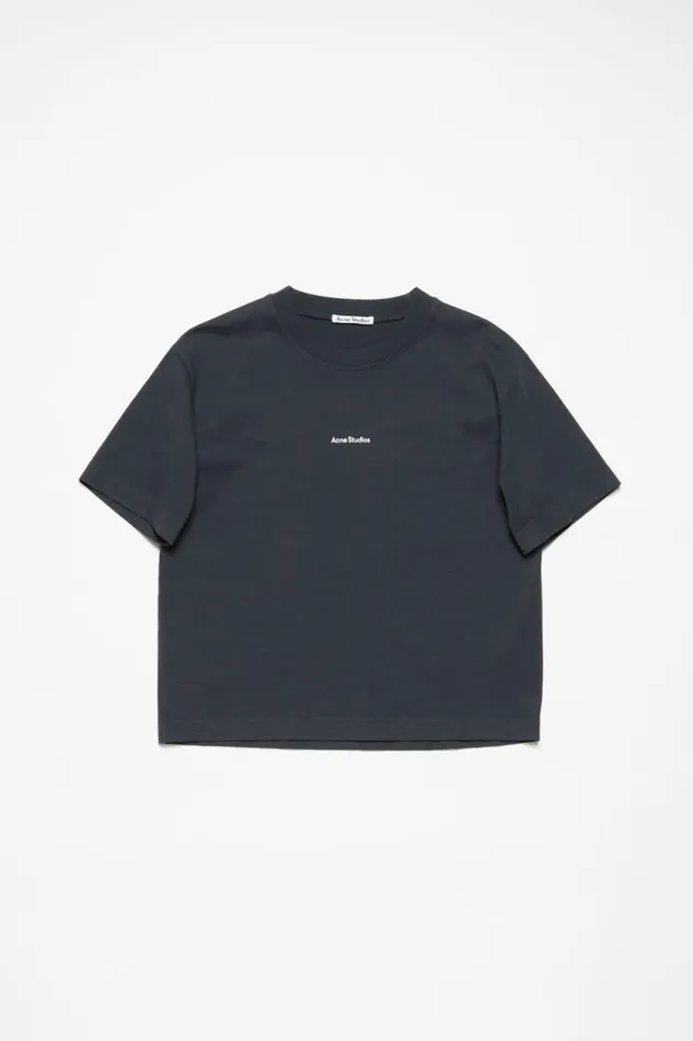 Acne Studios Logo Tshirt Black Woman Tshirts