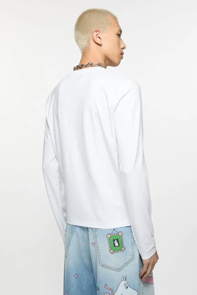 Acne Studios Long Sleeve Tshirt 8211 Regular Fit Optic White Man Tshirts
