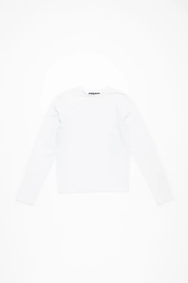 Acne Studios Long Sleeve Tshirt 8211 Regular Fit Optic White Man Tshirts