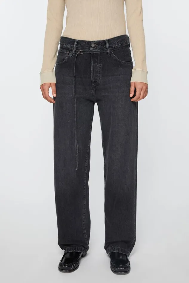 Acne Studios Loose Fit Jeans 8211 1991 Toj Black Woman Jeans