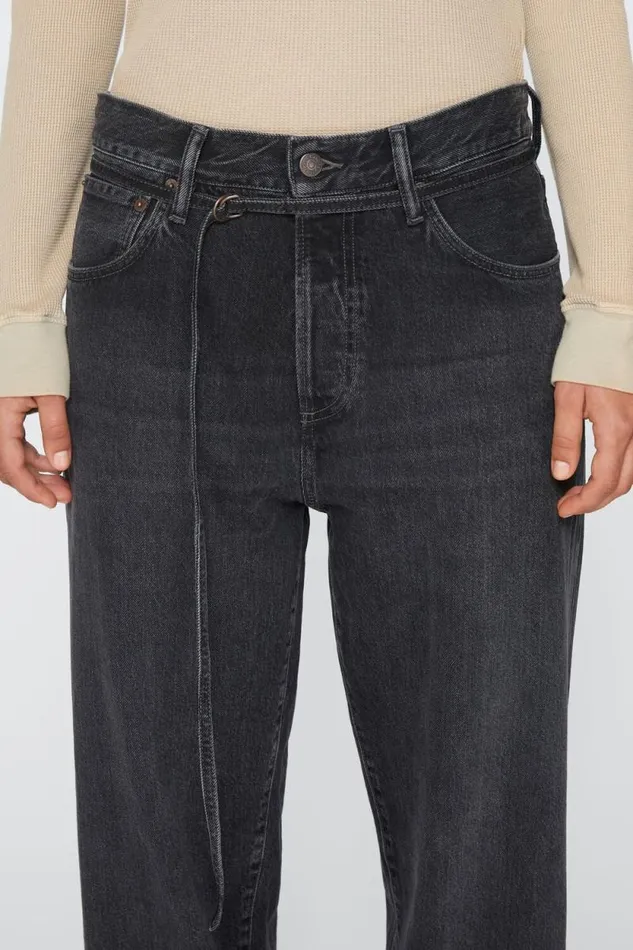 Acne Studios Loose Fit Jeans 8211 1991 Toj Black Woman Jeans