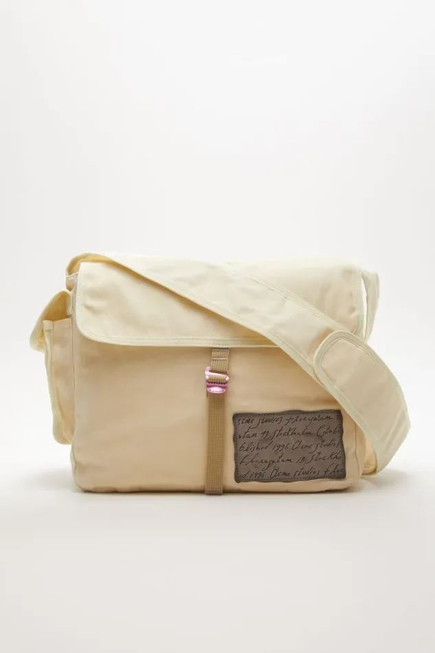 Acne Studios Messenger Bag Cream Beigebeige Man Bags
