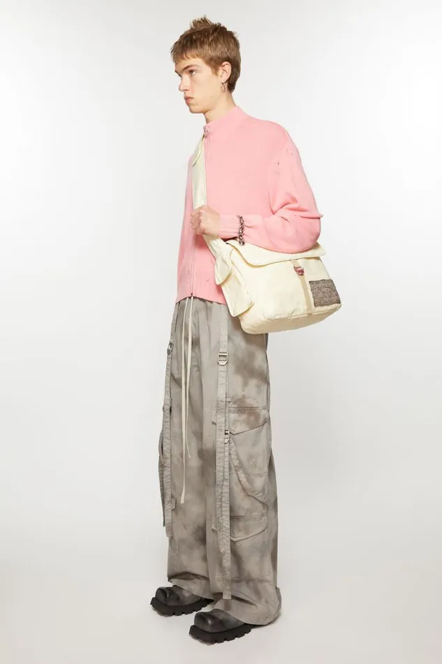 Acne Studios Messenger Bag Cream Beigebeige Man Bags