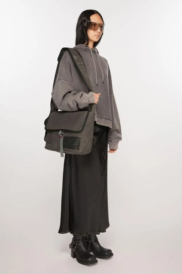 Acne Studios Messenger Bag Greyblack Man Bags
