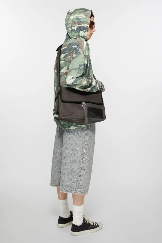 Acne Studios Messenger Bag Greyblack Man Bags