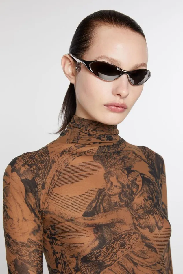 Acne Studios Metal Frame Charm Sunglasses Antique Silver Man Eyewear