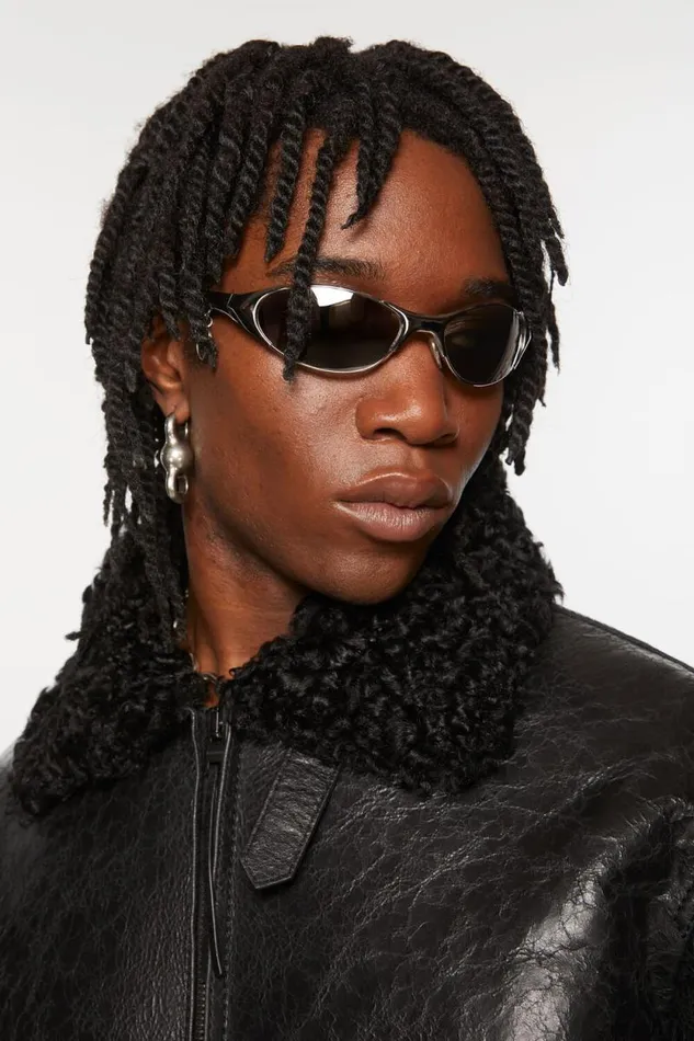 Acne Studios Metal Frame Charm Sunglasses Antique Silver Man Eyewear