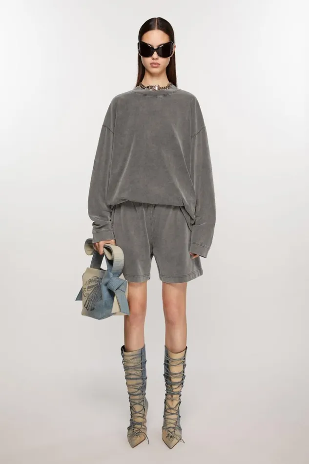 Acne Studios Musubi Mini Shoulder Bag Dusty Blue Woman Bags
