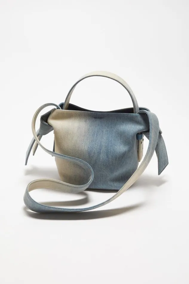 Acne Studios Musubi Mini Shoulder Bag Dusty Blue Woman Bags