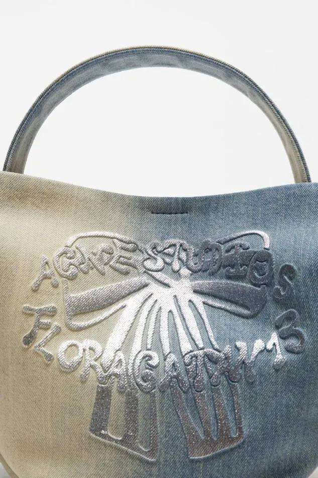 Acne Studios Musubi Mini Shoulder Bag Dusty Blue Woman Bags
